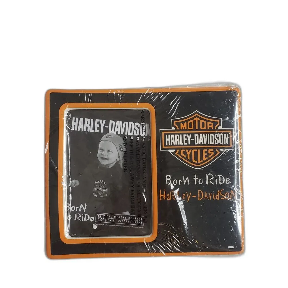 Harley-Davidson Born to Ride Frame Ceramic 4x6 Youth Home Photo New in Box Gift